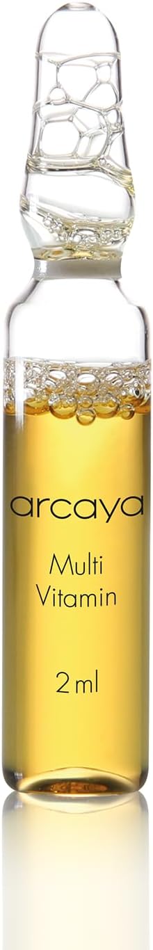 Arcaya Multi-Vitamin Serum Ampoules With Pure Vitamin A, C, E, F & B6 For Enhanced Skin Immunity & Elasticity - Vegan, Paraben-Free & Cruelty-Free Skin Care Products - 5X2Ml : Beauty & Personal Care
