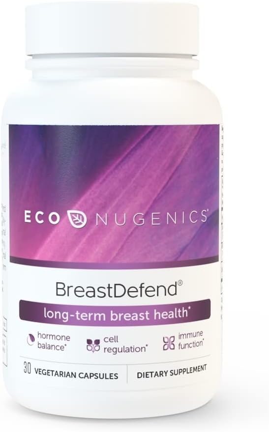 Econugenics Promotes Breast Health & Cellular Support - Breastdefend 30 Capsules + Pectasol-C Modified Citrus Pectin 454 Grams Bundle