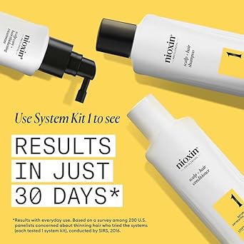 Nioxin Scalp + Hair Thickening System 3 | For Colored Or Damaged Hair With Light Thinning | With Niacinamide And Biotin | Trial Size | 1 Month Supply : Beauty & Personal Care