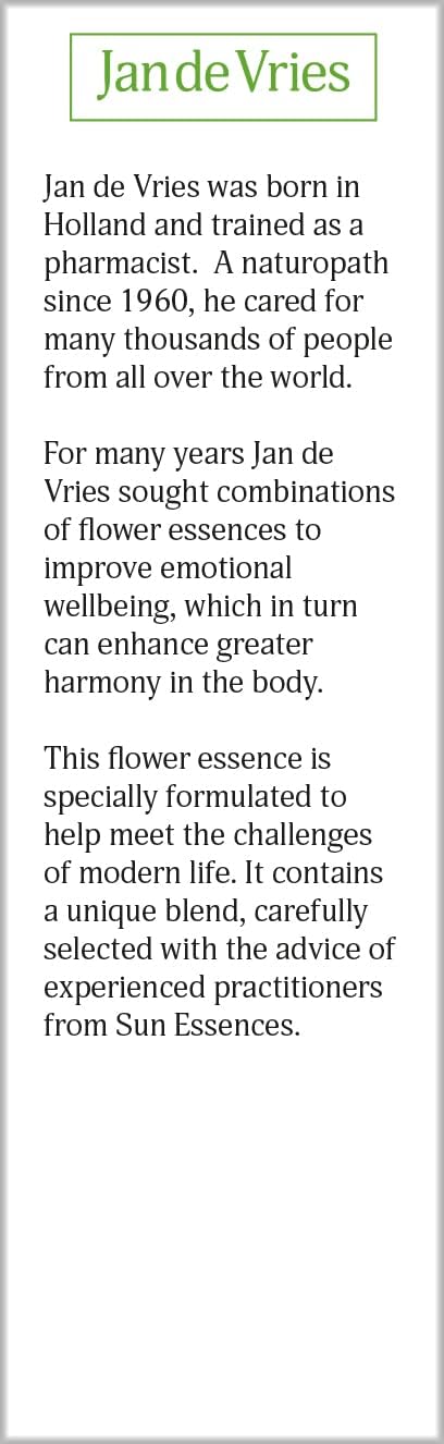 Jan De Vries Revitalising Essence | Flower Essence | Pick-me-up | Counter Feelings of Sluggishness | Contains Peppermint, Olive & Hornbeam | 30ml : Amazon.co.uk: Health & Personal Care