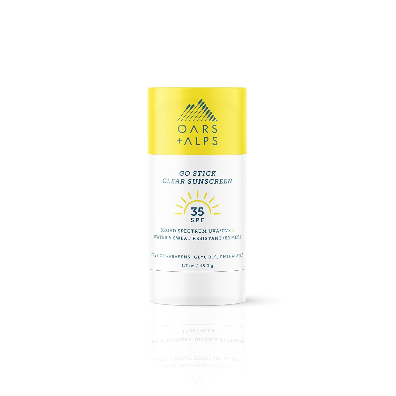 Oars + Alps Go Stick Clear SPF 35 Face Sunscreen, Skin Care Infused with Vitamin E and Antioxidants, Water and Sweat Resistant, TSA Friendly, 1.7 Oz, 1 Pack
