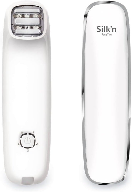 Silk'N Facetite I Anti-Ageing Device With Serum I Wrinkle Reduction And Skin Smoothing I Homecare Device I White