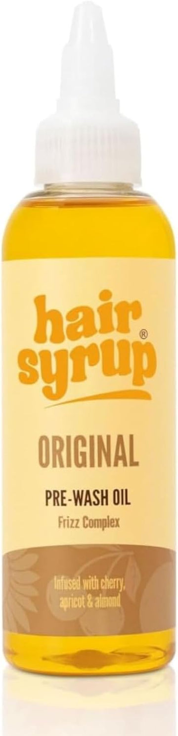 Hair Syrup | The Original Pre-Wash Hair Oil | Infused With Cherry, Apricot & Almond | For Knotty, Tangled Or Dull Hair Needing A Shine | Vegan | 100% Natural | 300Ml Pump Bottle Applicator