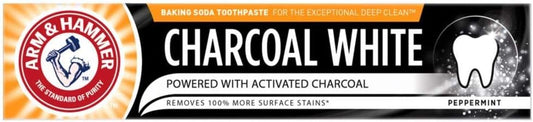 Arm & Hammer Charcoal White Peppermint Toothpaste 75ml - 3 Multipack