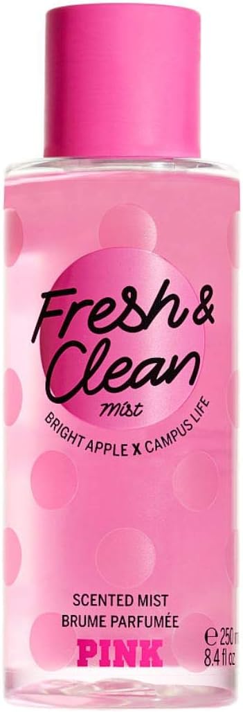 Victoria Secret Pink New! Fresh & Clean Scented Body Mist 250Ml