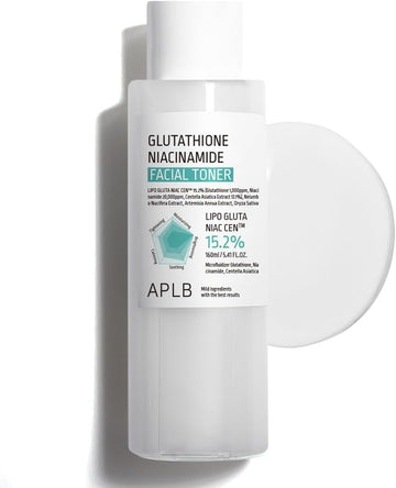 Aplb Glutathione Niacinamide Facial Toner | Lipo Gluta Niac Cen™ 15.2% 5.41 Fl.Oz/Korean Skincare, Replenishing Moisture, Revitalize For Gentle And Improve Skin Texture Through Niacinamide