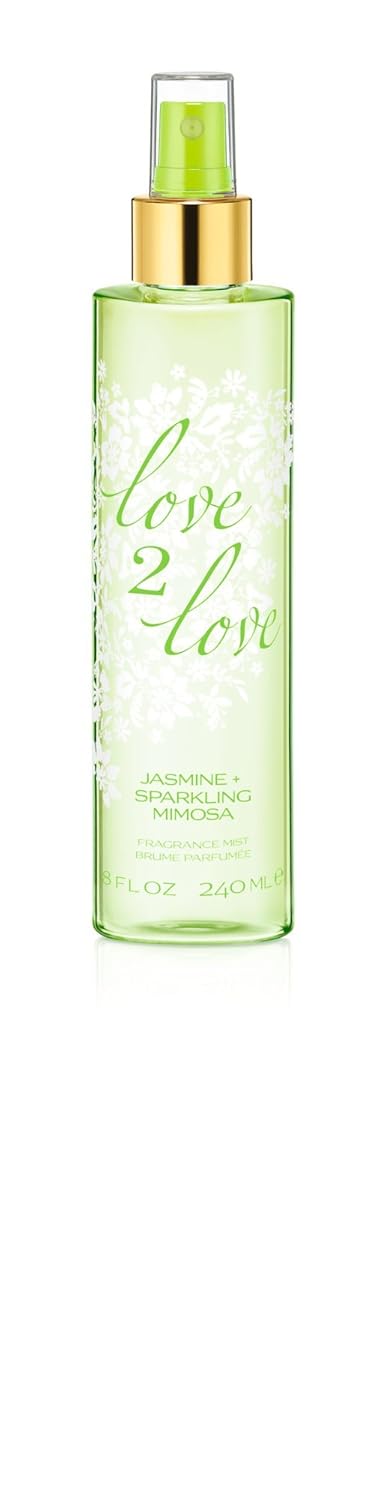Love2Love Fragrance Mist Eau De Toilette Spray, Jasmine/Sparkling Mimosa, 8 Fluid Ounce