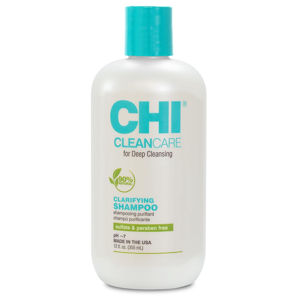 CHI CleanCare - Clarifying Shampoo 12 fl oz - Deeply Cleanses Hair and Scalp to Remove Build Up While Purifiying Hair and Restoring Moisture to Keep Hair Refreshed