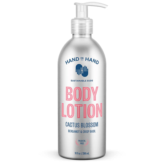 Hand In Hand Moisturizing Body Lotion, Dry Skin Lotion With Shea Butter, 10 Fl Oz, Bergamot & Crisp Basil, Cactus Blossom Scent, 3 Pack