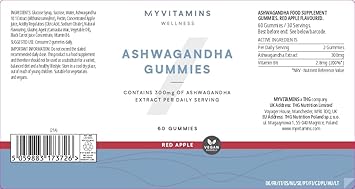 Myprotein Ashwagandha Gummies – 60 Count – Supports Stress Relief, Mood Enhancement, and Mental Clarity – Delicious Red Apple Flavour - Natural Adaptogen, Vegan, Gluten-Free, and Non-GMO : Amazon.co.uk: Health & Personal Care