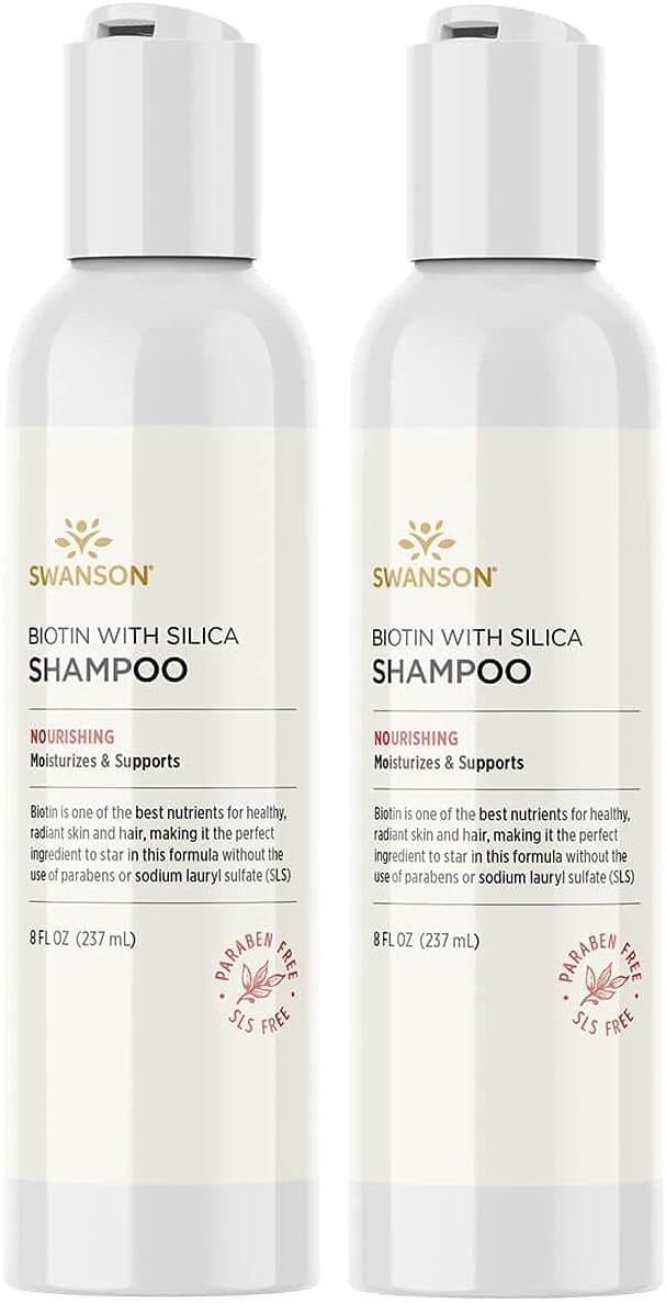 Swanson Biotin Shampoo With Silica 8 Fl Ounce (237 Ml) Liquid (2 Pack)
