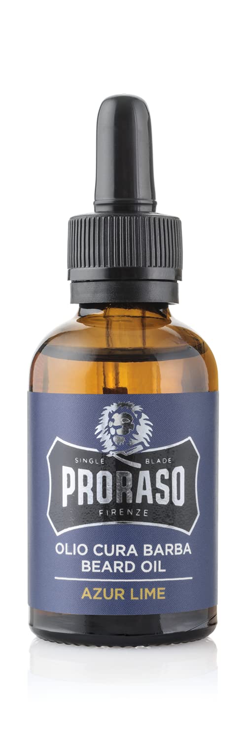 Proraso Beard Care Kit for Men | Lime Azur Beard Wash, Oil and Balm Gift Set to Cleanse, Soothe and Soften All Beard Lengths & Skin Types : Beauty & Personal Care