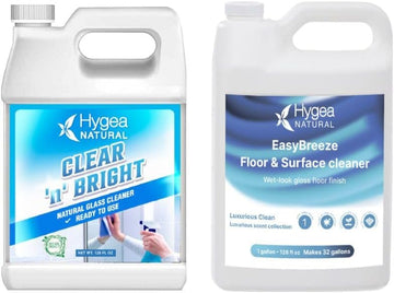 Non-Toxic Cleaning Gallon Kit Including Clean 'N' Bright Glass Cleaner And Easybreeze Surface & Floor Cleaner