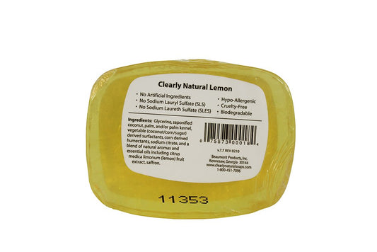 Clearly Natural: Glycerine Soap, Lemon 4 Oz (8 Pack) : Bath Soaps : Beauty & Personal Care