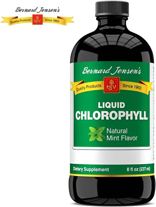 Bernard Jensen'S 100% Pure Natural Chlorophyll Flavor Liquid Supplement | Promotes Alkaline Ph | Helps To Cleanse Blood | 16 Fluid Ounce (474 Ml)