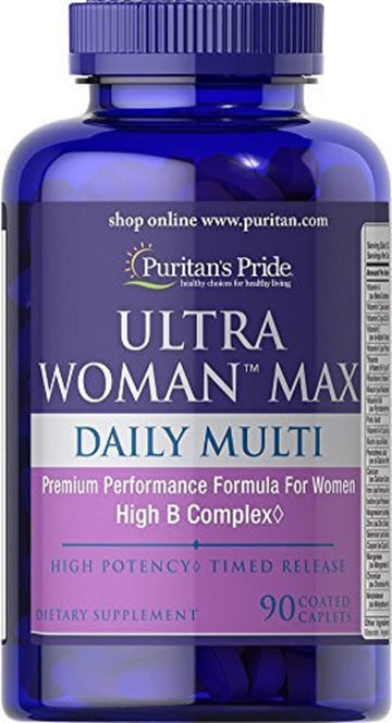 Puritan'S Pride Ultra Woman Max Daily Multivitamin, 90 Caplets