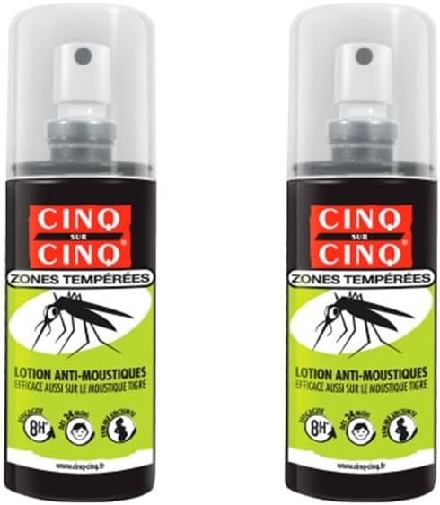 Cinq Sur Cinq Temperate Areas Anti-Mosquitoes Lotion Batch Of 2 X 100Ml