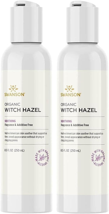 Swanson Natural Organic Witch Hazel Facial Toner 8.5 Fl Ounce (250 Ml) Liquid (2 Pack)
