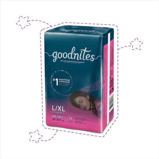 Goodnites, Girls Bedwetting Underwear, L/Xl, 11 Ct