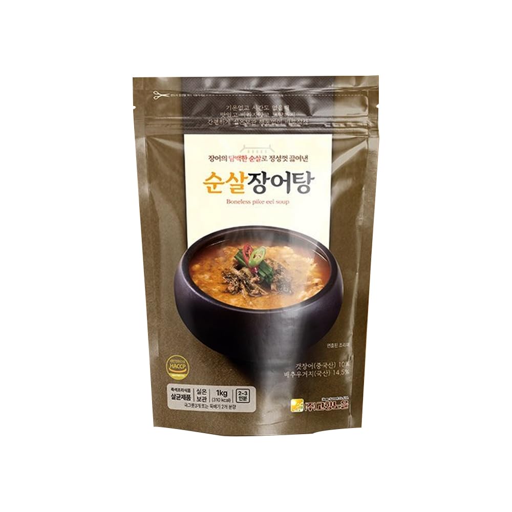 Homesunset Korean Boneless Eel Soup Ready To Eat High Protein Healthy Comfort Food Traditional Korean Soup Authentic Asian Cuisine Microwavable Seafood Meal 1Kg Pack Nutritious & Delicious Quick Serve Korean Food 1 Of Set