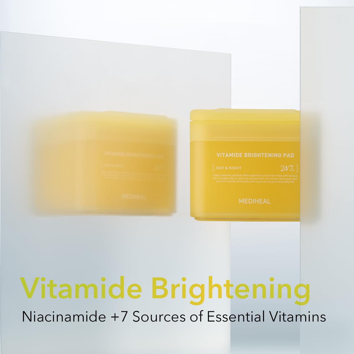 (Only Refill) Mediheal Vitamide Brightening Pad (100 Pads) - Radiance Boosting Pads for Clear, Illuminating Skin - Vegan Gauze Pad : Beauty & Personal Care