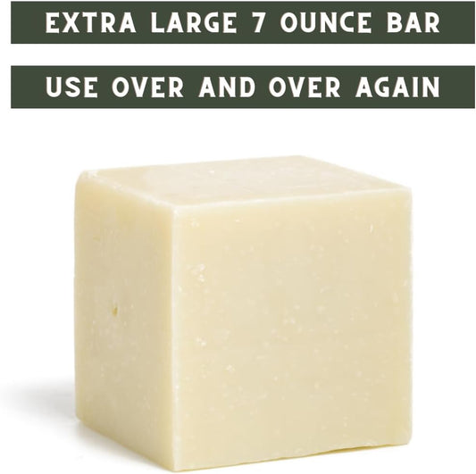 Natural Solid Dish Soap Bar, Concentrated Eco-Friendly Dishwashing Detergent, Extra Large Cube, Vegan & Cruelty Free, Hand-Made In The Usa, Plastic Free, Fragrance And Color Free