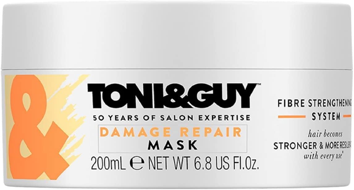 Toni & Guy | Damage Repair Hair Mask For Intense Reconstruction | Unisex | Ideal For Dry And Damaged Hair | Patented Fibre Strengthening System | 6.8 Ounce
