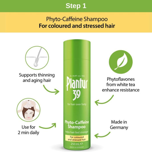 Plantur 39 Caffeine Shampoo And Conditioner Set Prevents And Reduces Hair Loss | For Coloured Stressed Hair | Unique Galenic Formula Supports Hair Growth | Set Of 250Ml Shampoo And 150Ml Conditioner