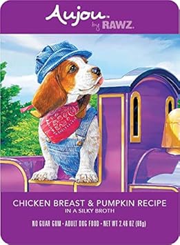 Rawz Aujou Chicken Breast & Pumpkin Dog Food 8/2.46 oz Pouches: Pet Supplies: Amazon.com