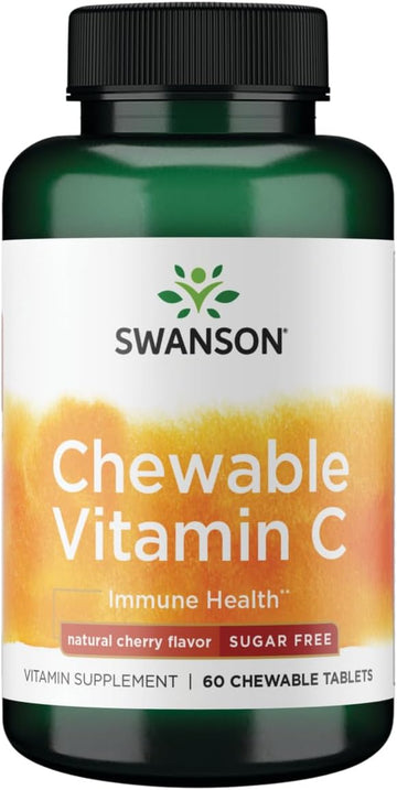 Swanson Sugar-Free Chewable Vitamin C Cherry 60 Chwbls