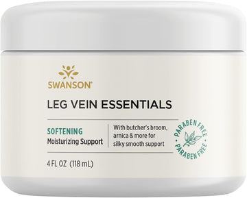 Swanson Leg Vein Essentials Cream - 4 Fl Ounce (118 Ml) - Supportive Cream For Healthy Leg Veins And Circulation