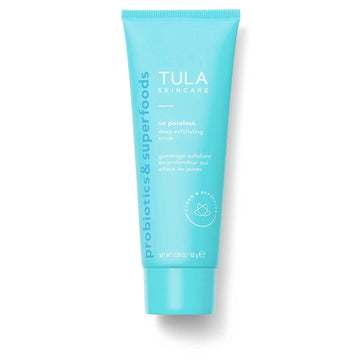 Tula Skin Care So Poreless Exfoliating Blackhead Scrub - Powerful And Gentle Exfoliation, Refreshing And Smoothing, Contains Probiotic Extracts, Volcanic Sand, Pink Salt, And Witch Hazel, 2.89 Oz