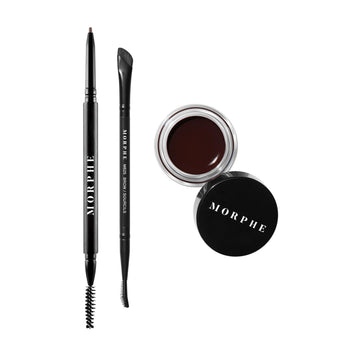 Morphe High Archiever Everyday Essentials Brow Kit - Precision Micro Eyebrow Pencil, Tinted Sculpting Brow Wax & 3-In-1 Brush For Shaping, Filling & Defining - Almond (3 Count)