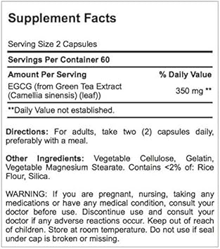 Puritan's Pride Super Strength EGCG 350 mg