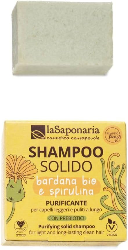 La Saponaria Solido Shampoo - Purificante Ed Antifora