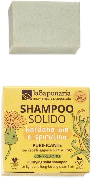 La Saponaria Solido Shampoo - Purificante Ed Antifora