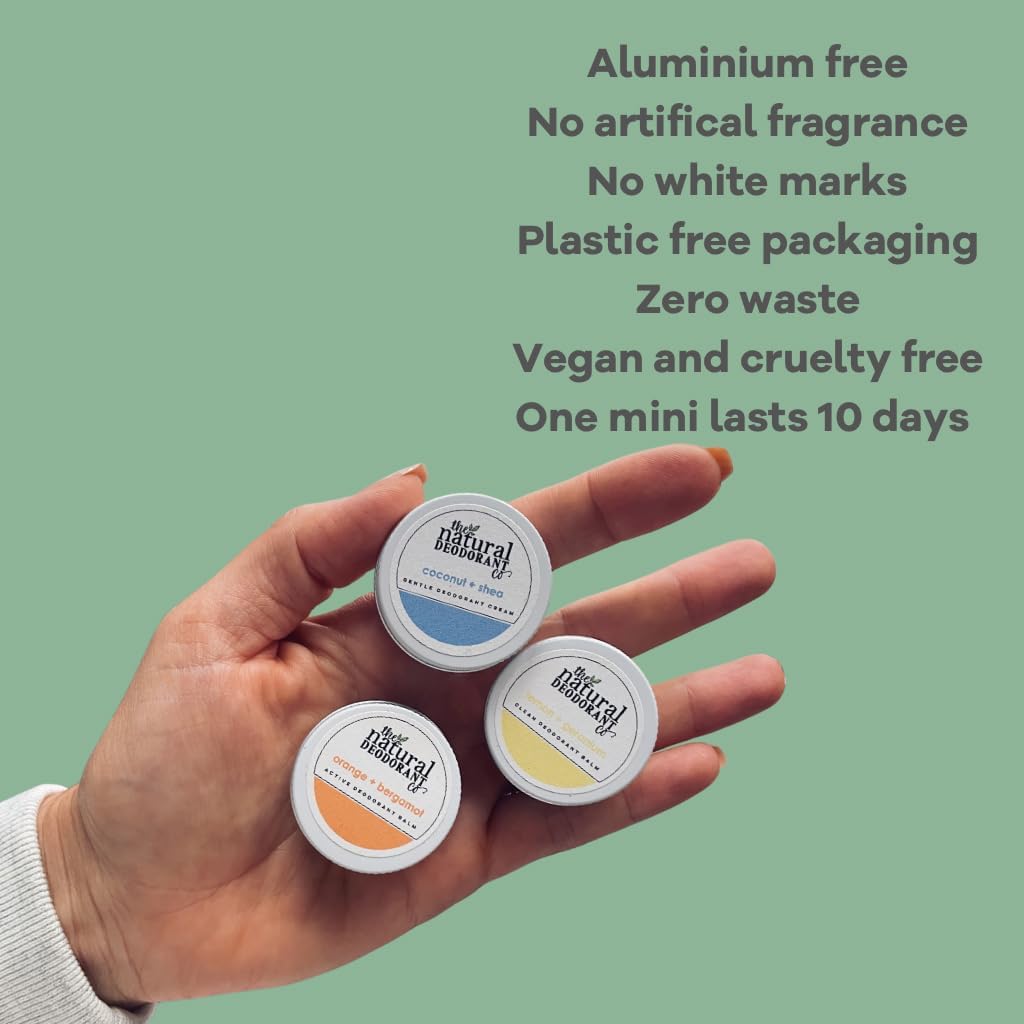 The Natural Deodorant Co. Mini/Sample Size 10g, Coriander & Lime Active Deo Balm, Lasts 10 Days, All Day Protection : Amazon.co.uk: Beauty
