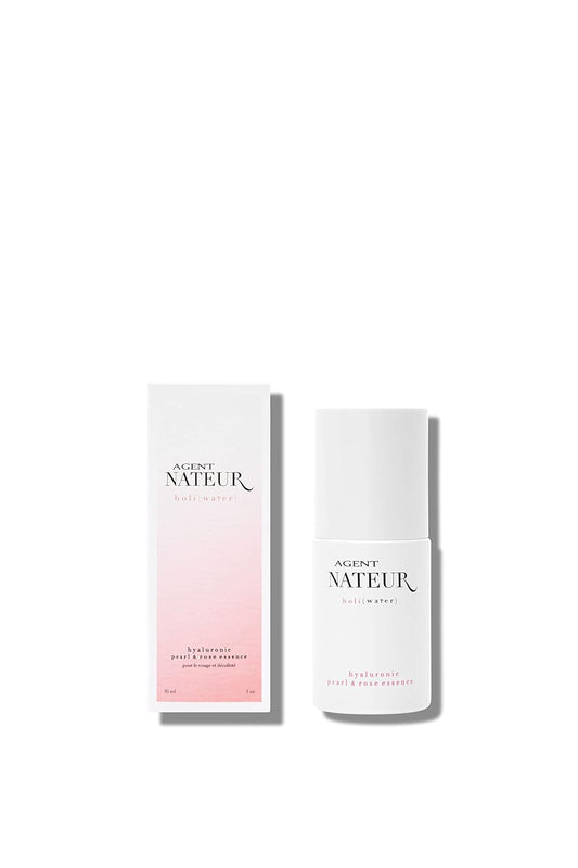 Agent Nateur - Holi (Water) Natural Pearl + Rose Hyaluronic Essence | Luxury, Non-Toxic Clean Skincare (4 Oz | 120 Ml)