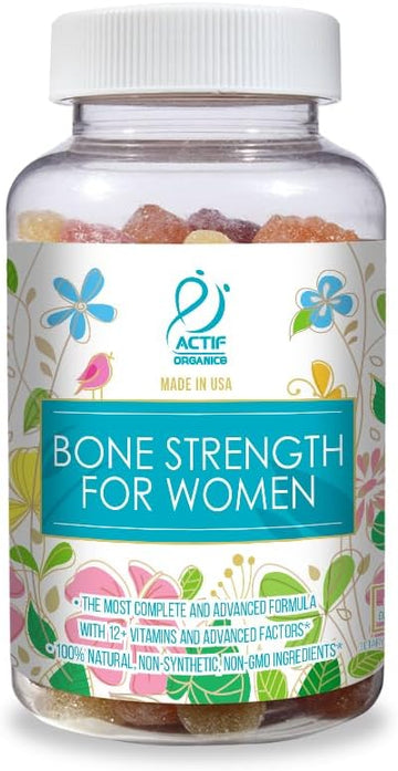 Actif Bone Strength Support For Women With 12+ Advanced Factors – Non Gmo, Made In Usa, 90 Count