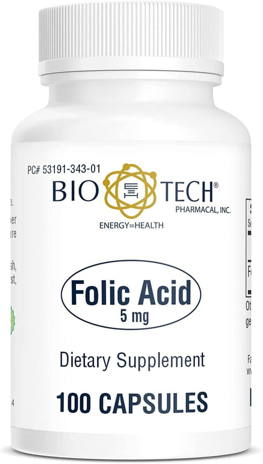 Bio-Tech Pharmacal Folic Acid (5mg, 100 Count)