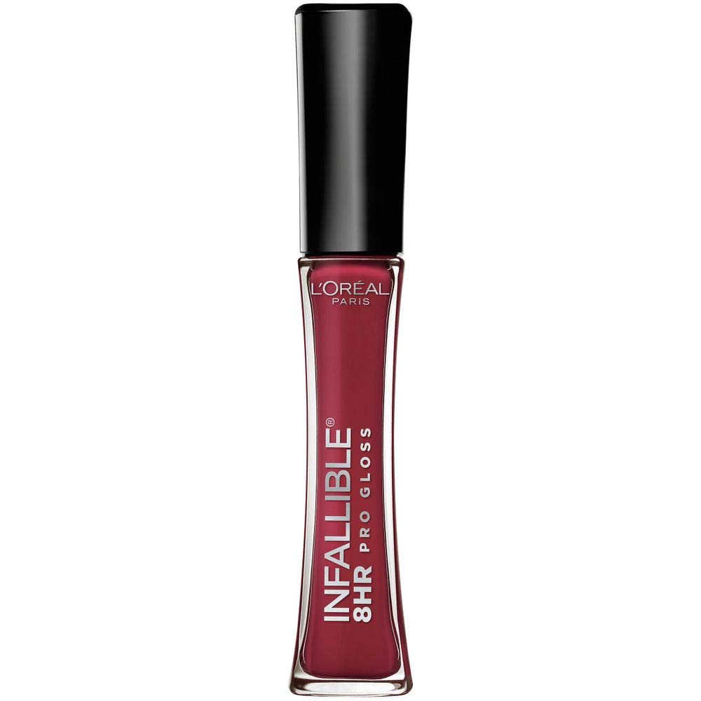 L’Oreal Paris Makeup Infallible 8 Hour Hydrating Lip Gloss, Glistening Berry, 0.21 Fl Oz