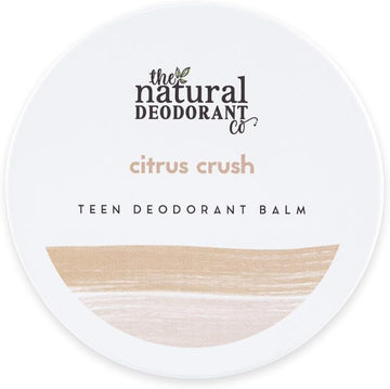 The Natural Deodorant Co, Teen Deodorant Balm Citrus Crush 55G, For Teens Or Tweens, Aluminium Free, Plastic Free