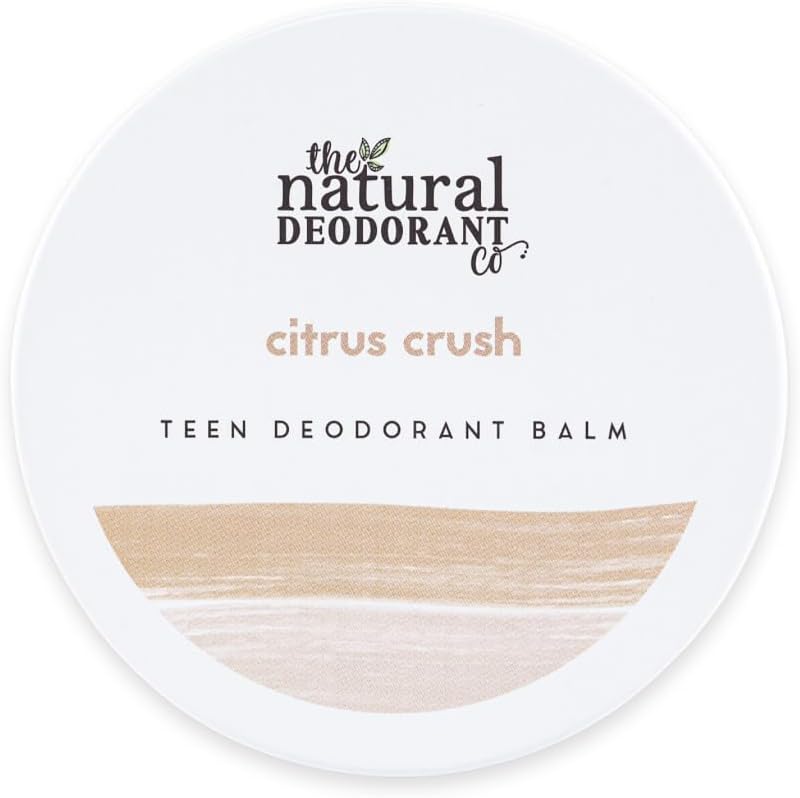 The Natural Deodorant Co, Teen Deodorant Balm Sweet Mint 55G, For Teens Or Tweens, Aluminium Free, Plastic Free
