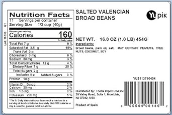 Yupik Salted Valencian Broad Beans, 1 lb