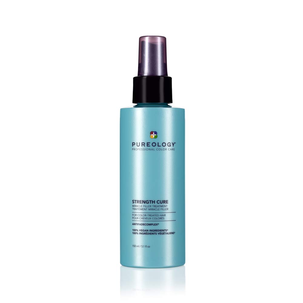 Pureology Strength Cure Miracle Filler | For Damaged, Color-Treated Hair | Repairing Heat Protectant Spray | Sulfate-Free | Vegan