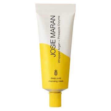 Josie Maran Whipped Argan + Pineapple Enzyme Deep Pore Cleansing Mask - Purifying Pore Mask With Nourishing Moroccan Argan Oil, 3 Essential Fatty Acids, & Squalane Oil (2 oz / 56 g)