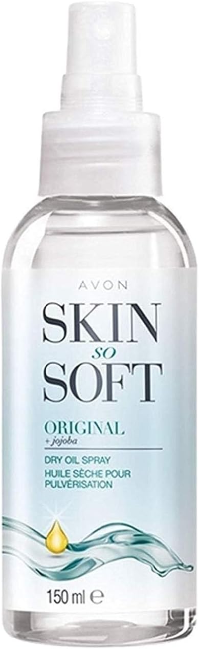 Avon Skin So Soft Original Dry Oil Body Spray with Jojoba 150 ml - Pack of 3