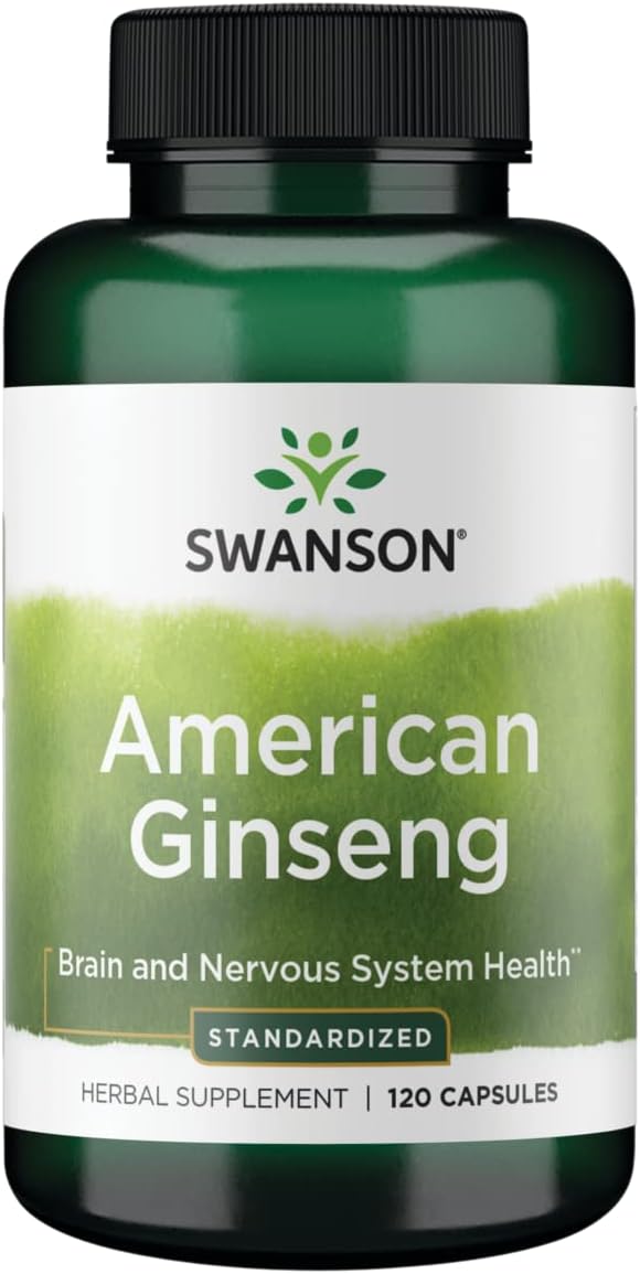 Swanson American Ginseng (Standardized) 300 Milligrams 120 Capsules