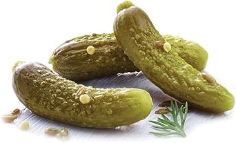 Serious Pig - Pickled Snacking Gherkins In A Pouch, Crunchy Snacks With Dill And Garlic, Low Carb, Low Calorie, Drained And Ready To Eat (12 X 40G)