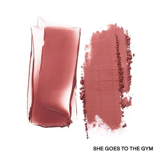 P4Trick Ta.- Major Headlines Double-Take Crème & Powder Blush Duo - Color: She Goes To The Gym (Cool Mauve Rose)